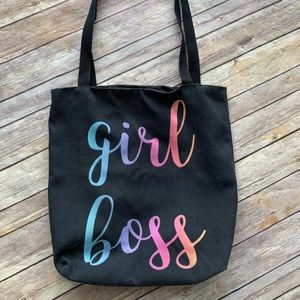 Girl Boss - Black Tote Bag.